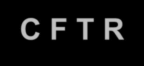 C F T R Cystic fibrosis transmembrane conductance regulator = Ρυθμιστής της διαμεμβρανικής αγωγιμότητας στην κυστική ίνωση Eλέγχει την διέλευση χλωρίου