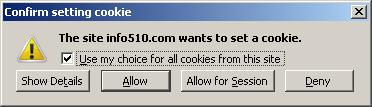 Ο χρήστης μπορεί να επιτρέψει συγκεκριμένα cookies Αν απορριφθεί, τότε το cookie δεν θα λειτουργεί πια.