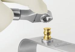 The curved portion of the arm will contour for a low-profile
