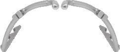 TIP: The curved arms will create a half moon shape ( see inset