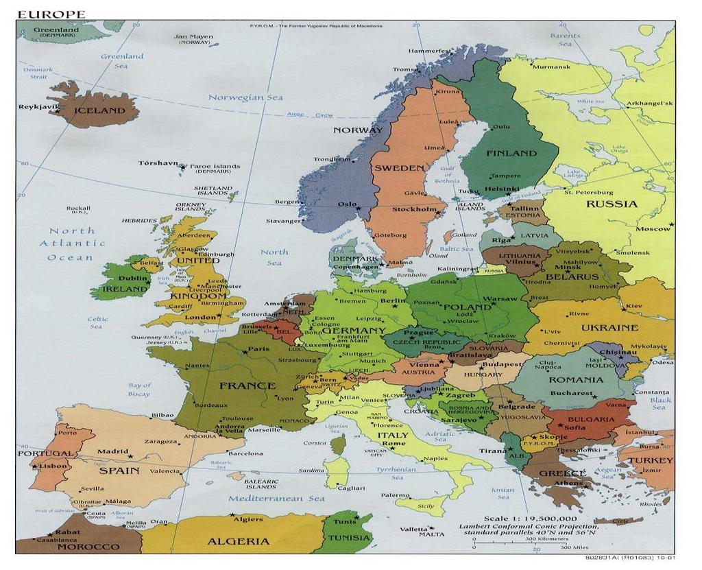 Εφαρμογές Θεωρία Γραφημάτων 8 Χάρτες (χρωματισμός) Πως μπορώ να χρωματίσω κάθε χώρα