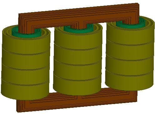 9 Distribution of magnetic flux density at the silicon core in full load conditions شکل 9 توزیع چگالی شار مغناطیسی در هسته سیلیکونی در شرایط بار کامل Fig.
