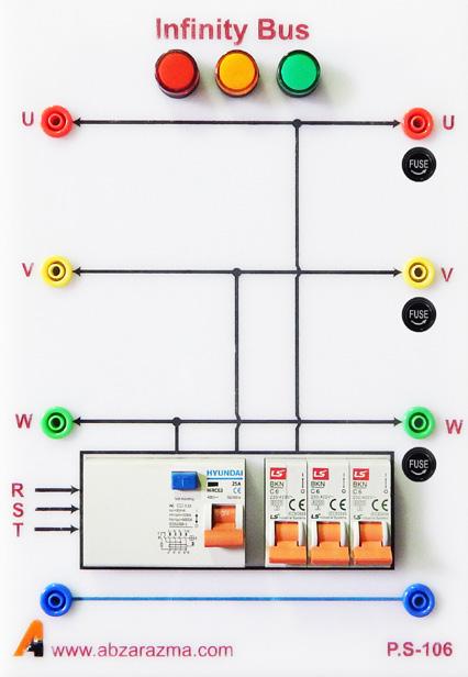 S - 105 3 - Phase Inverter باس بینهایت این ماژول مدل باس بی نهایت شبکه برق میباشد.