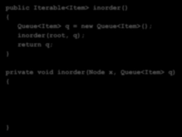 پیمایش میان ترتیب درخت دودویی 34 puli Itrl<Itm> inorr() Quu<Itm> q = nw Quu<Itm>(); inorr(root, q); rturn