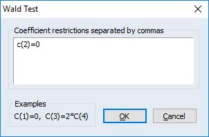 Үр дүнг дараах хүснэгтэнд харуулав. Wald Test: Equation: CONS_EQ Test Statistic Value df Probability t-statistic 13.44530 121 0.0000 F-statistic 180.7762 (1, 121) 0.0000 Chi-square 180.7762 1 0.