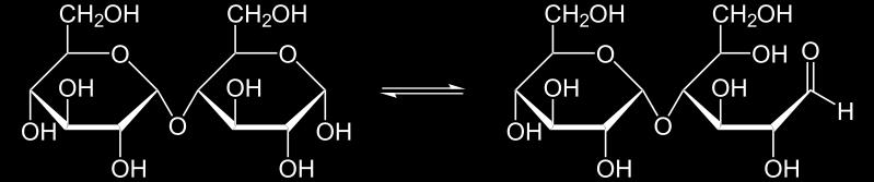 Αναγωγικό άκρο σε πυρανόζες Αναγωγικό τέλος από: γλυκόζη, γλυκεραλδεΰδη,