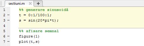 Editorul MATLAB Pentru a edita un fișier MATLAB se selectează Home și apoi New Script. De asemenea se poate da comanda edit în Command Window.
