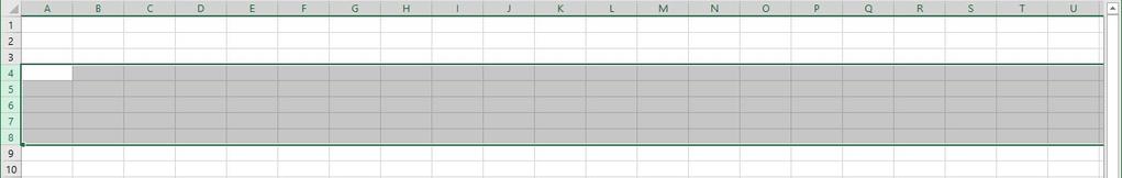 Χρήση και εφαρμογές του Ελληνικού Excel 2016 ΖΑΧΕΙΛΑΣ ΛΟΥΚΑΣ Για να επιτύχουμε επιλογή περισσοτέρων από μίας γειτονικών γραμμών, επιλέγουμε αρχικά την πρώτη γραμμή και στη συνέχεια με το πλήκτρο