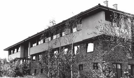 сматрајући да је једино регионална форма одговарајућа у јужнобанатском окружењу. Композиција је састављена од две мање куће повезане ходником у стаклу и степеништем.