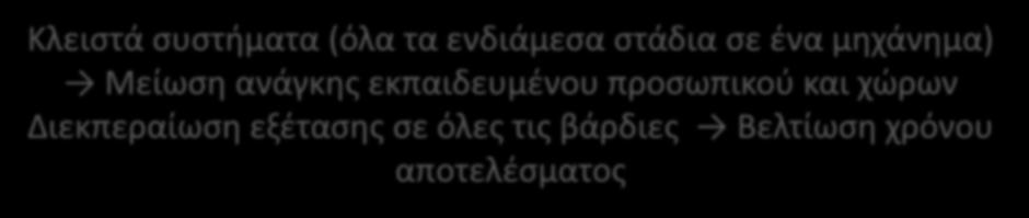 Μοριακή διάγνωση Απομόνωση γενετικού υλικού Extraction Πολλαπλασιασμός Amplification Ανίχνευση και αποτέλεσμα Κλειστά συστήματα (όλα τα ενδιάμεσα