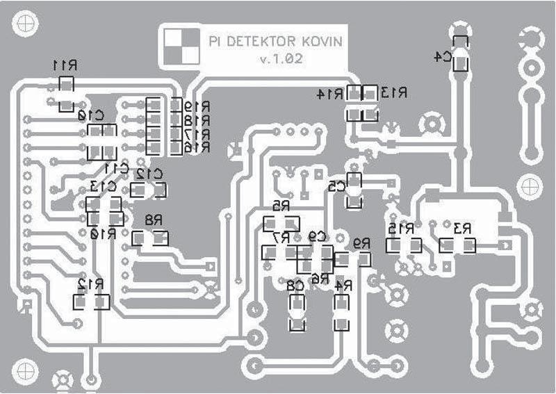 odvrženega avtopolnilca za GSM telefone). Kondenzator C1 postavite v ležeči po lo žaj, ker bo drugače ovi ral mon ta žo de tek tor ja v ohi šje.