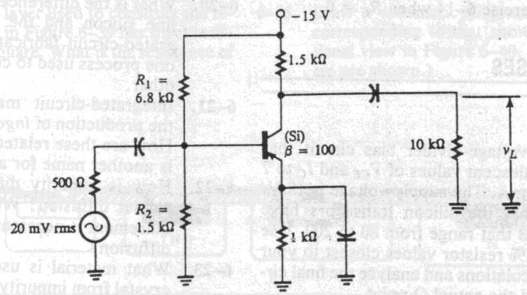 ĐS (a) -183,8; (b) 9,8% Hình 3-13 (Bài tập 3-14) 3-15 Cho mạch hình 3.14 a. Tính điểm tĩnh Q của BJT b.