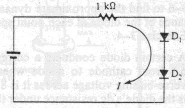 Cho điện áp rơi trên diode Si phân cực thuận là 0,7 V và điện áp rơi trên diode Ge phân cực thuận là 0,3 V. Giá trị nguồn áp là 9V. a.