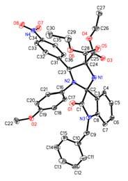 7. X-ray single crystal data for product ent-5aa Empirical formula C36 H34 N4 O8 Formula weight 650.67 Temperature 130 K Wavelength 1.