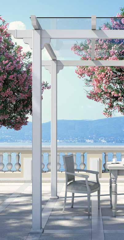 12 Classic Παραδοσιακή Traditional Με πολυκαρμπονικά φύλλα Η παραδοσιακή πέργκολα μπορεί να δεχθεί πολυκαρμπονικά φύλλα που προσφέρουν
