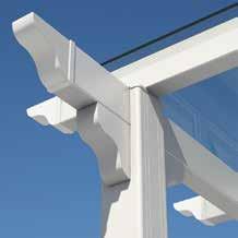 With polycarbonate sheets Traditional pergolas may be combined with polycarbonate panels that offer additional protection from various