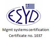 ----- cert. no. ----- cert. no. Το σήμα του Φορέα Διαπίστευσης αποτελεί περιουσία του αντίστοιχου φορέα και χρησιμοποιείται μόνο μετά από διαπίστευση της ΛΑΜΠΟΡ.