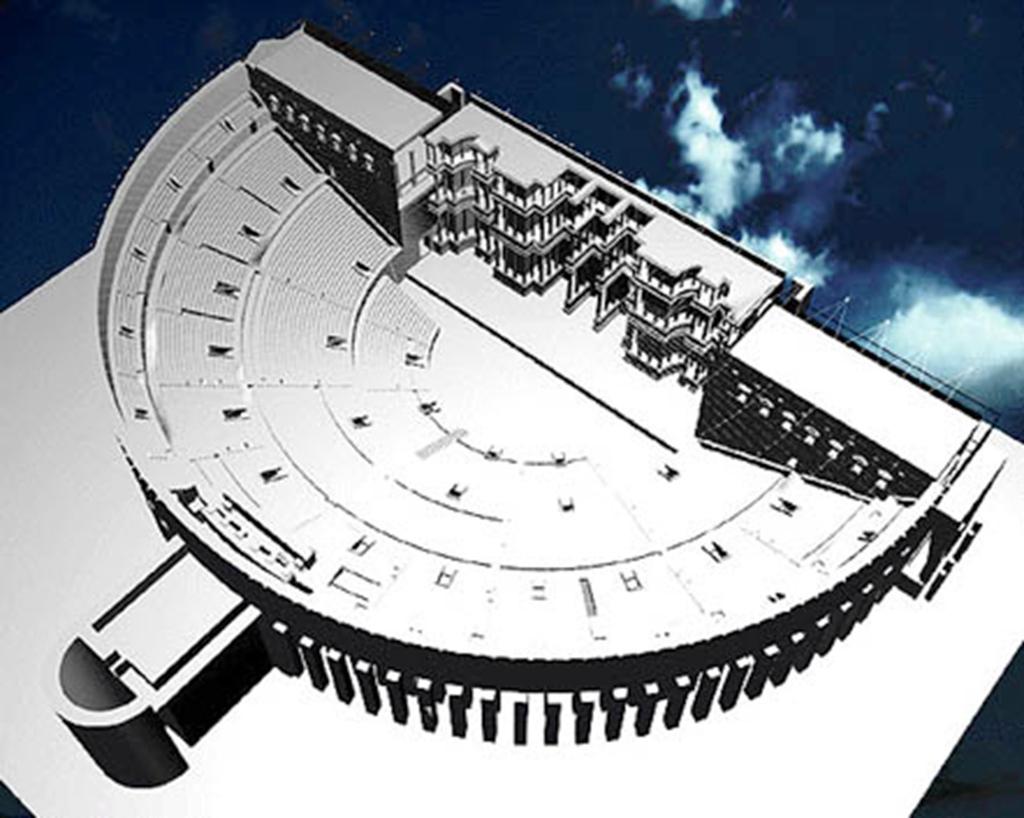Fig. 3 Rikonstruksion kompjuterik i teatrit romak.