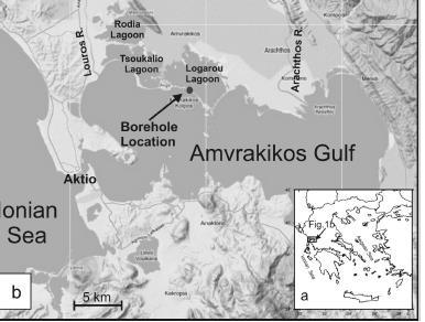 ανάμεσα στις λιμνοθάλασσες και η περιοχή της δελταϊκής πεδιάδας περιβάλλεται από λόφους στα βόρεια και ανατολικά. β α Εικόνα 3.