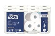 Λευκό 413804 Σαπούνια Tork Soft Ρολό Υγείας [T4] Tork Συσκευή Υγρού Σαπουνιού [S1/S11] 2φυλλο Μήκος ρολού: 40m Διαστάσεις φύλλου (ΠxM): 9,6x10,8cm 370 φύλλα/ρολό 8 ρολά/πακ 6 πακ/κιβ Λειτουργική