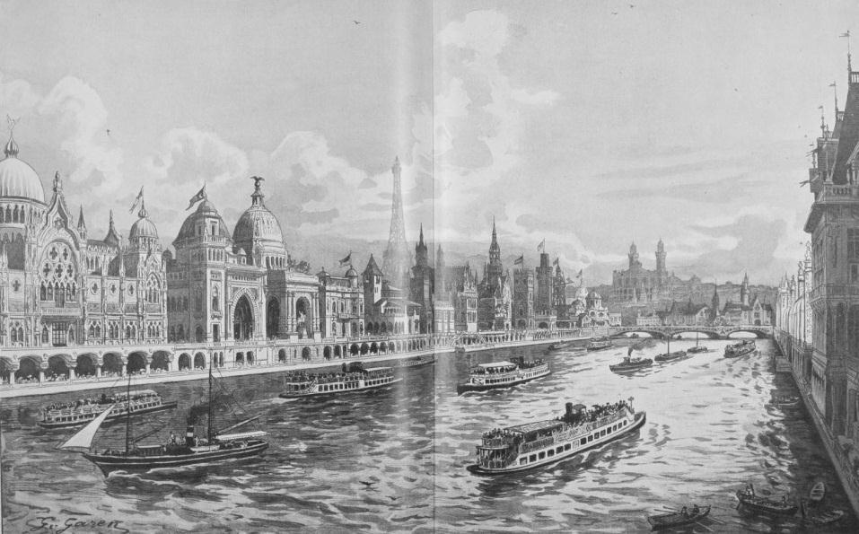 Сл. 6. Светска изложба у Паризу 1900. године, Поглед на павиљоне страних земаља Извор: Извор: каталог, L Exposition de Paris, стр.