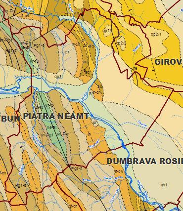 Harta geologică a Municipiului Piatra
