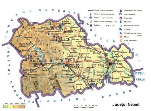 I.4. Încadrarea în teritoriu a Municipiului Piatra Neamţ Judeţul Neamţ face parte din regiunea de Nord Est a României, regiune în care sunt incluse şi judeţele Bacău, Botoşani, Iaşi, Vaslui şi