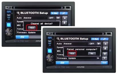 5. Στις ρυθμίσεις του "BLUETOOTH Setup" πιέστε το