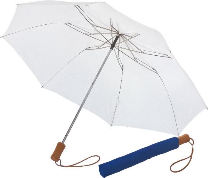 Ομπρέλα βροχής 2-σπαστη, απλή με ξύλινη λαβή.