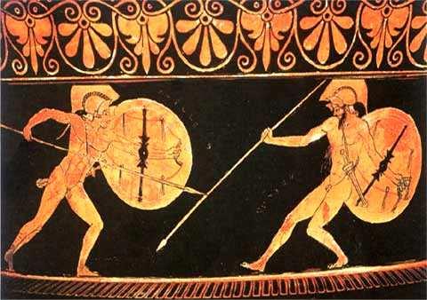 Homero I l í a d a 365 ἀλλά μιν ἐξήρπαξε, κάλυψε δ ἄρ ἠέρι πολλῇ, ἡσύχιον δ ἄρα μιν πολέμου ἔκπεμπε νέεσθαι.