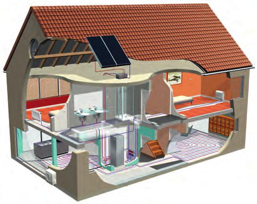 Nizko temperaturna razlika sistema Daikin Altherma Gretje, gospodinjska vroča voda in hlajenje za nove hiše 1 Ločeni (split) sistem Ločeni (split) sistem sestoji iz zunanje in notranje enote Zunanja