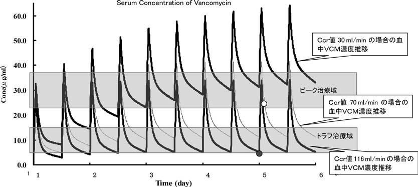 1 mg/dl 2 22 MRSA VCM 0.5 g 2/day 0.5 g/30 min 3 2 24 MRSA 2 25 CT VCM Scr 0.44 mg/dl VCM 1.0 g 2/day 1.