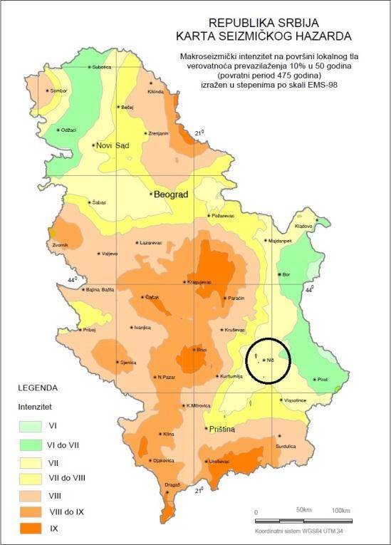 Највећи број потенцијално критичних тачака, за случај нежељених катастрофа изазваних земљотресом, налази се у густо насељеним деловима града у којима се налазе објекти свих категорија.