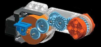 2.1.2. Актуациони систем мобилног робота Актуациони систем мобилног робота су електро мотори из LEGO пакета.