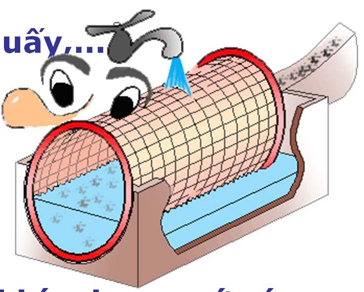 Song chắn rác Mục tiêu: Khử cặn rắn thô (rác) như nhánh cây, gỗ, nhựa, giấy, lá cây, rể cây, giẻ rách... Bảo vệ bơm, van, đường ống, cánh khuấy,.