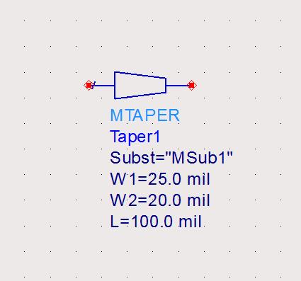 χαρακτηριστικών αντιστάσεων, χρησιμοποιούμε μια διάταξη με το όνομα taper.