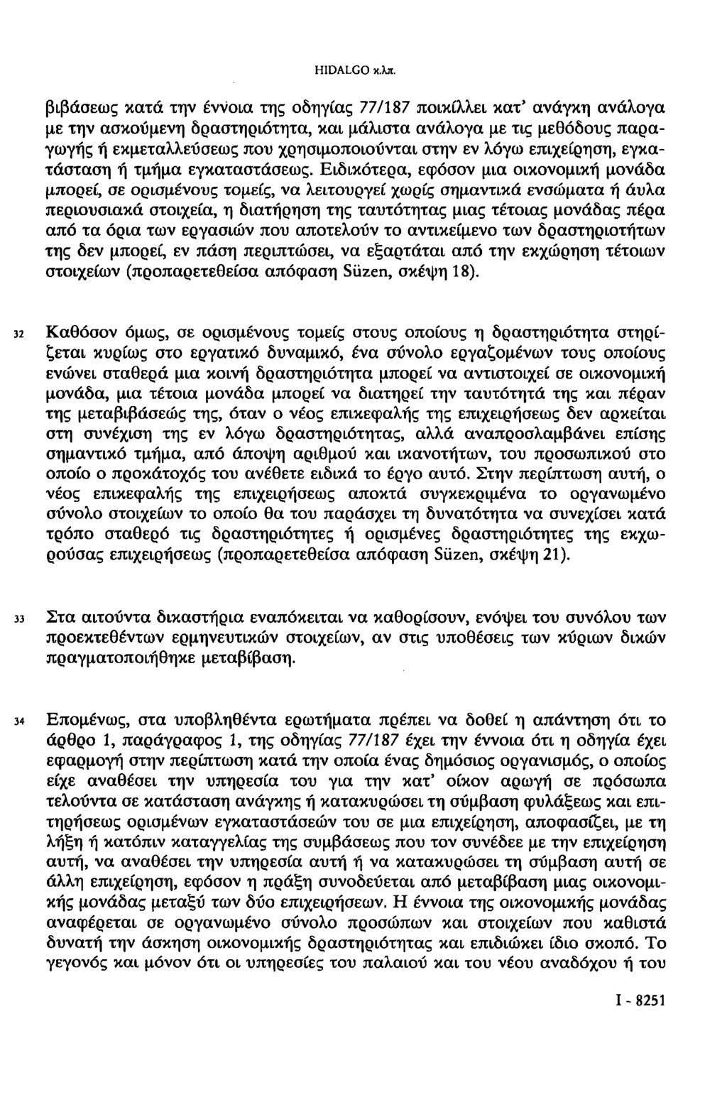 HIDALGO κ.λπ.