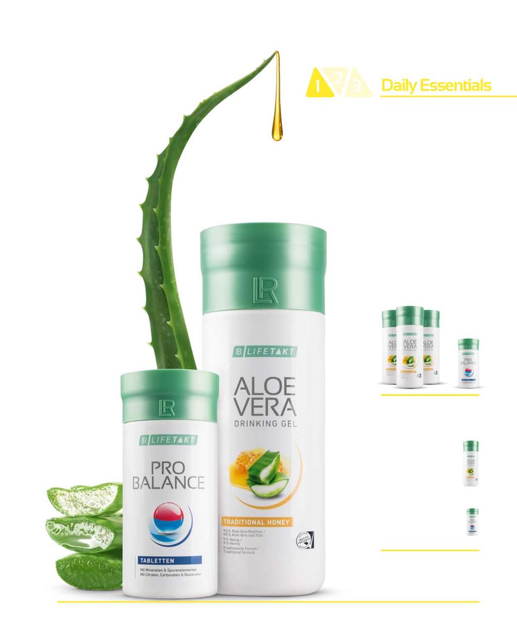 LR LIFETAKT ΛΥΣΕΙΣ 15 ΒΑΣΙΚΗ ΛΥΣΗ Daily Essentials ΜΗΝΙΑΙΟ ΣΕΤ Drinking Gel Traditional Honey 3 x 1000 ml Περισσότερες πληροφορίες στη σελίδα 48 και Pro