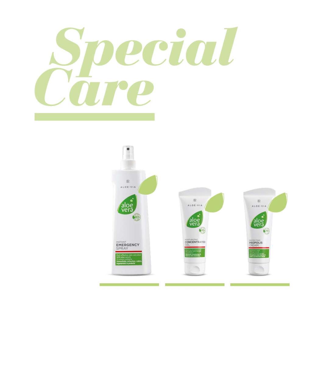 LR ALOE VIA ΕΙΔΙΚΗ ΠΕΡΙΠΟΙΗΣΗ 71 Ειδική Περιποίηση Για μια ευχάριστη αίσθηση στην επιδερμίδα LR ALOE VIA Ειδική Περιποίηση Ιδιαίτερα ευεργετική και αναζωογονητική περιποίηση της απαιτητικής