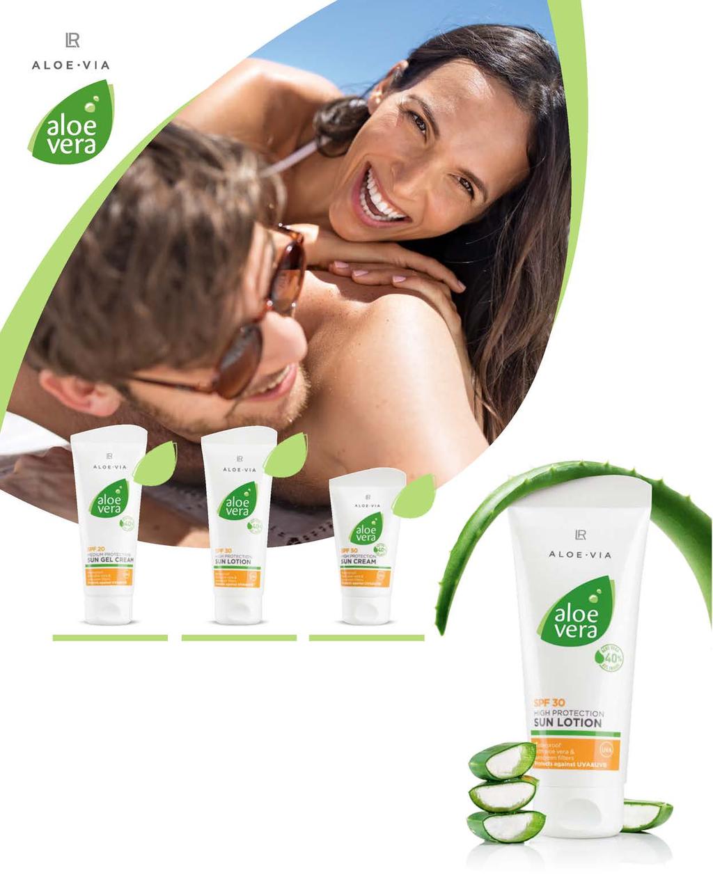 40 % 40 % 40 % ALOE VERA Αντηλιακό Gel/ Κρέμα SPF 20 Απαλό gel-κρέμα για τις ήδη μαυρισμένες επιδερμίδες Με 40% gel Προστατεύει την επιδερμίδα από την UVA και τη UVB ακτινοβολία Περιποιείται,