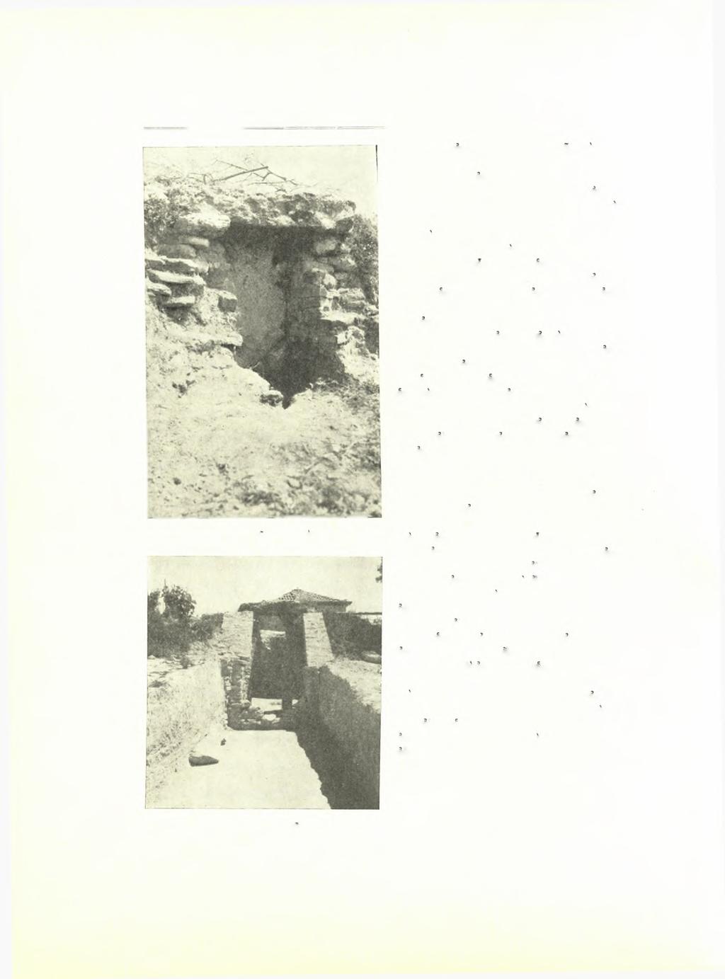 12 Carl W. Blegen καί K. Κουρουνιώτη AE 1938 Είκ. 7. Άνώφλιον θολωτού τάφου προ τής άνασκοφής. Είκ. 8. Δρόμος θολωτού τάφου.