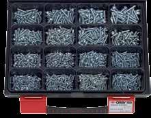 DIN program ORSY set vijaka za termoplastiku br. art. 0964 138 1.350 kom. Sadrži: 1350 βίδες Plastofast, γαλβανισμένο ατσάλι, μπλε βαφή (A2K) br.