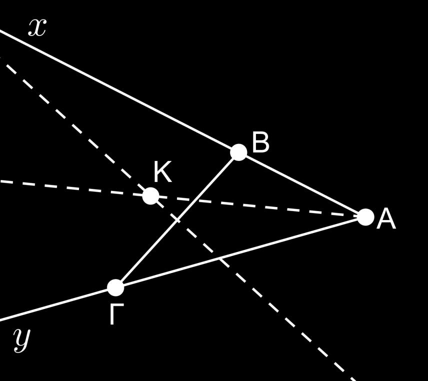Γεωμετρία Κεφάλαι 3: Τρίγωνα γ) Ισαπέχει και από τα δύ πλατάνια και από τα δύ πτάμια.