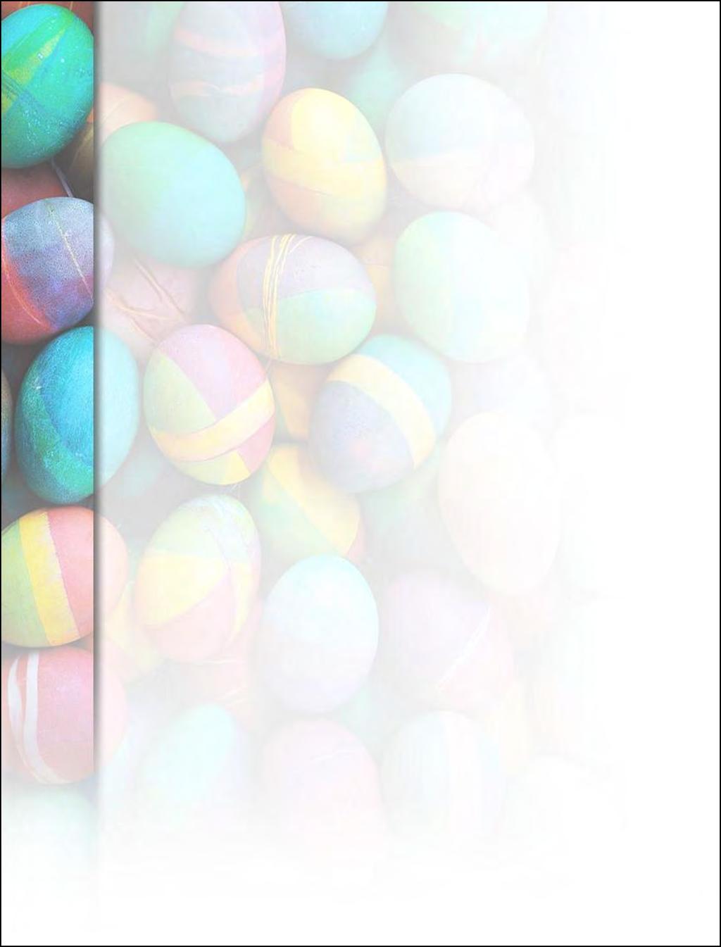Annual Easter Egg Hunt Sunday, April 12th Following church services Bring your baskets and meet in the lobby We are also looking for any donations to