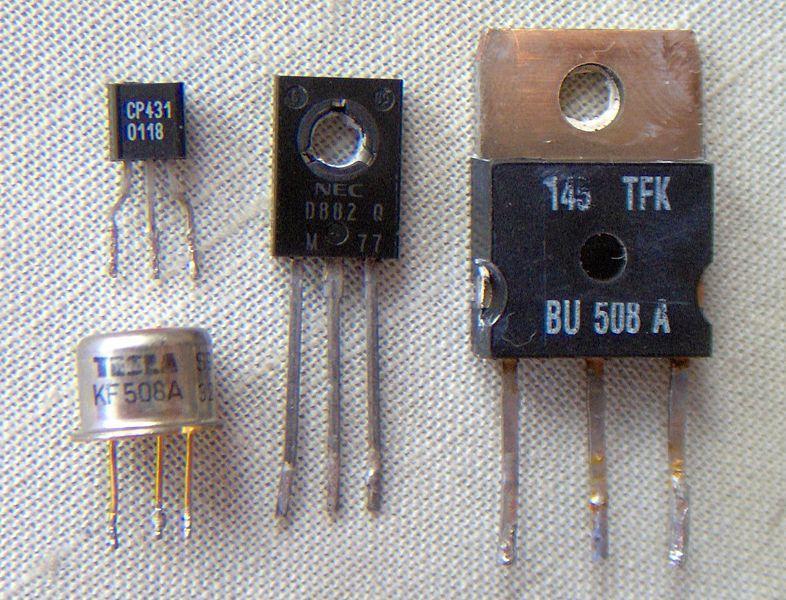 5 mm Uvod Tranzistor, 1955, čas preklopa ~10ns (ns=10-9 s) C -