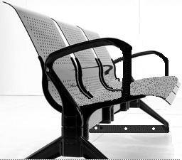 5 Μαύρος σκελετός µε γκρι κάθισµα-πλάτη ιαστάσεις Πλάτος καναπέ 240cm Ύψος βάσης καθίσµατος από δάπεδο 43cm Ύψος πλάτης καθίσµατος 60cm Βάθος καθίσµατος 64cm Ενδεικτικό Σχέδιο Ενιαίο κάθισµα και