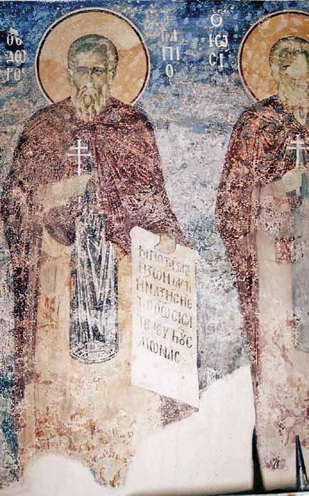 Најраната сочувана монументална претстава на св. Теодор Грапт е онаа во Богородичината црква во Студеница (1208/9).