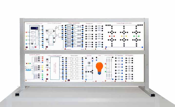 قابلیت ها: آشنایی با کلیدهای نیمه هادی دیود تریستور ترایاک دیاک ماسفت و IGBT بررسی عملی یکسوسازهای دیودی تک فاز و سه فاز بررسی آزمایشگاهی یکسوسازهای تریستوری تک فاز نیم موج و تمام موج بررسی