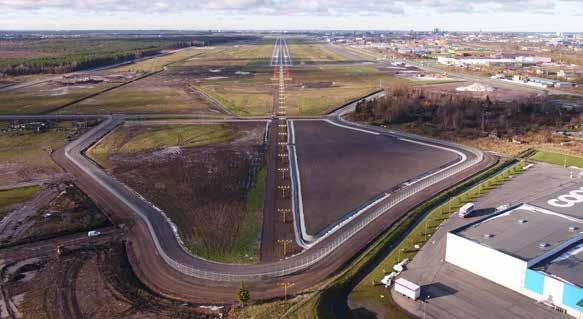 89 ettevõtte tegevus Lennuraja suund 26 navigatsioonituledesüsteem ning lumekogumisalad (foto: skycam) Arendustegevus Tallinna lennujaama lennuliiklusala arendusprojekt Lennuliiklusala