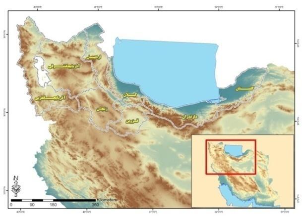 3 بررسی برونداد مدل WRF با روش پسپردازش آماری برای تندی باد ده متری بر روی شمال و شمالغرب ایران 4-3-2- امتیاز مهارتی میانگین خطای مطلق برای محاسبه امتیاز مهارتی میانگین خطای مطلق از رابطه زیر استفاده